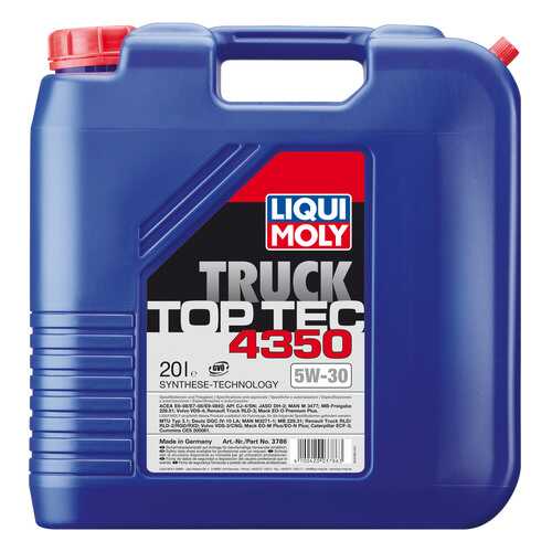 Моторное масло Liqui moly Top Tec Truck 4350 5W-30 20л в ЕКА