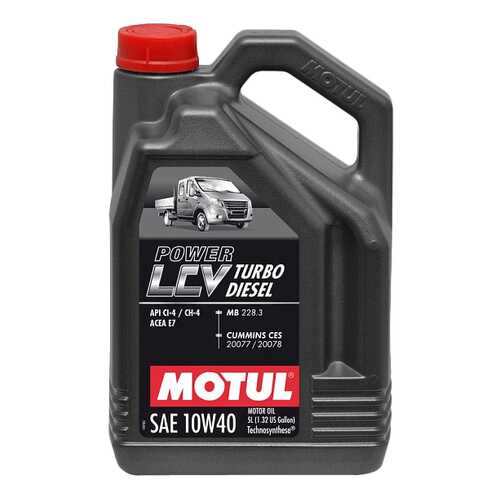 Моторное масло Motul Power LCV Turbo Diesel 10W-40 5л в ЕКА