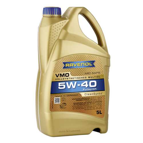 Моторное масло Ravenol VMO SAE 5W-40 5л в ЕКА