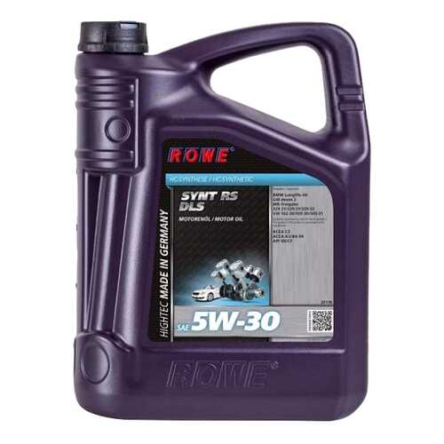 Моторное масло Rowe Hightec Synt RS DLS 5W-30 5л в ЕКА