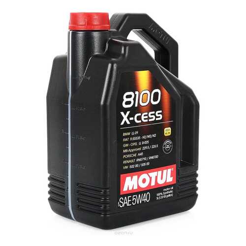 MOTUL 109776 Масло моторное Motul 8100 X-cess A3/B3/B4 5W40 синтетическое 5 л 109776 в ЕКА