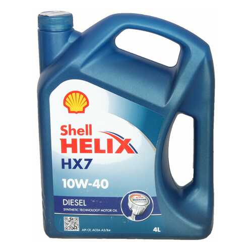 SHELL 550022248 масло моторное полусинтетическое helix hx7 10w40 4 л в ЕКА