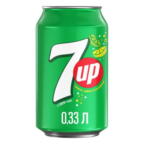 Напиток 7Up лимон и лайм жестяная банка 0.33 л в ЕКА