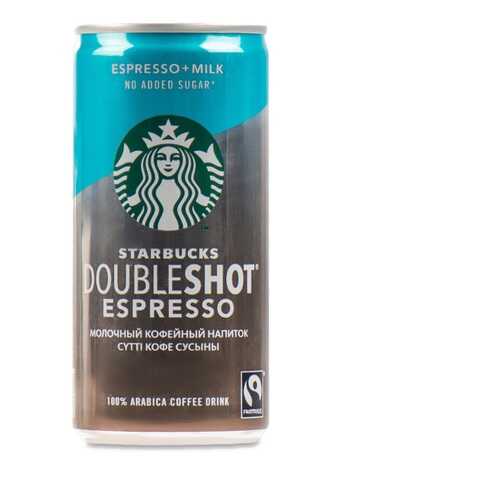 Напиток молочный кофейный Starbucks стерилизованный без сахара Doubleshot Espresso 200 мл в ЕКА
