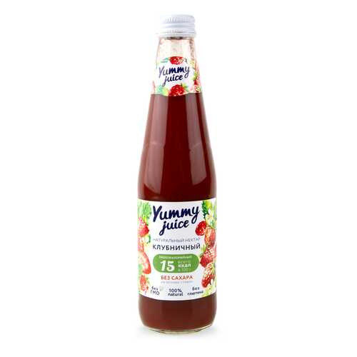 Нектар Yummy juice клубничный без сахара в ЕКА